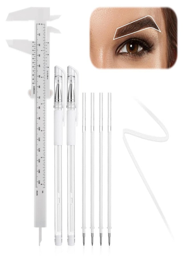 cobee 7 Pcs Brow Mapping Pen Set, Eyebrow Pen with 4 Replacement Refills And 1 Ruler, Eyebrow Mapping Pencil Permanent Makeup Measuring Tool for Artists Eyebrow Skin - Image 1